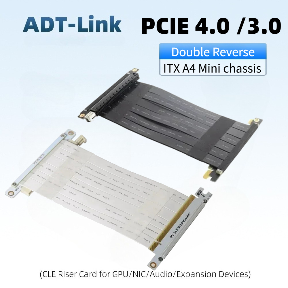 Pcie Riser Cable - Đôi Ngược Card Đồ Họa Đen