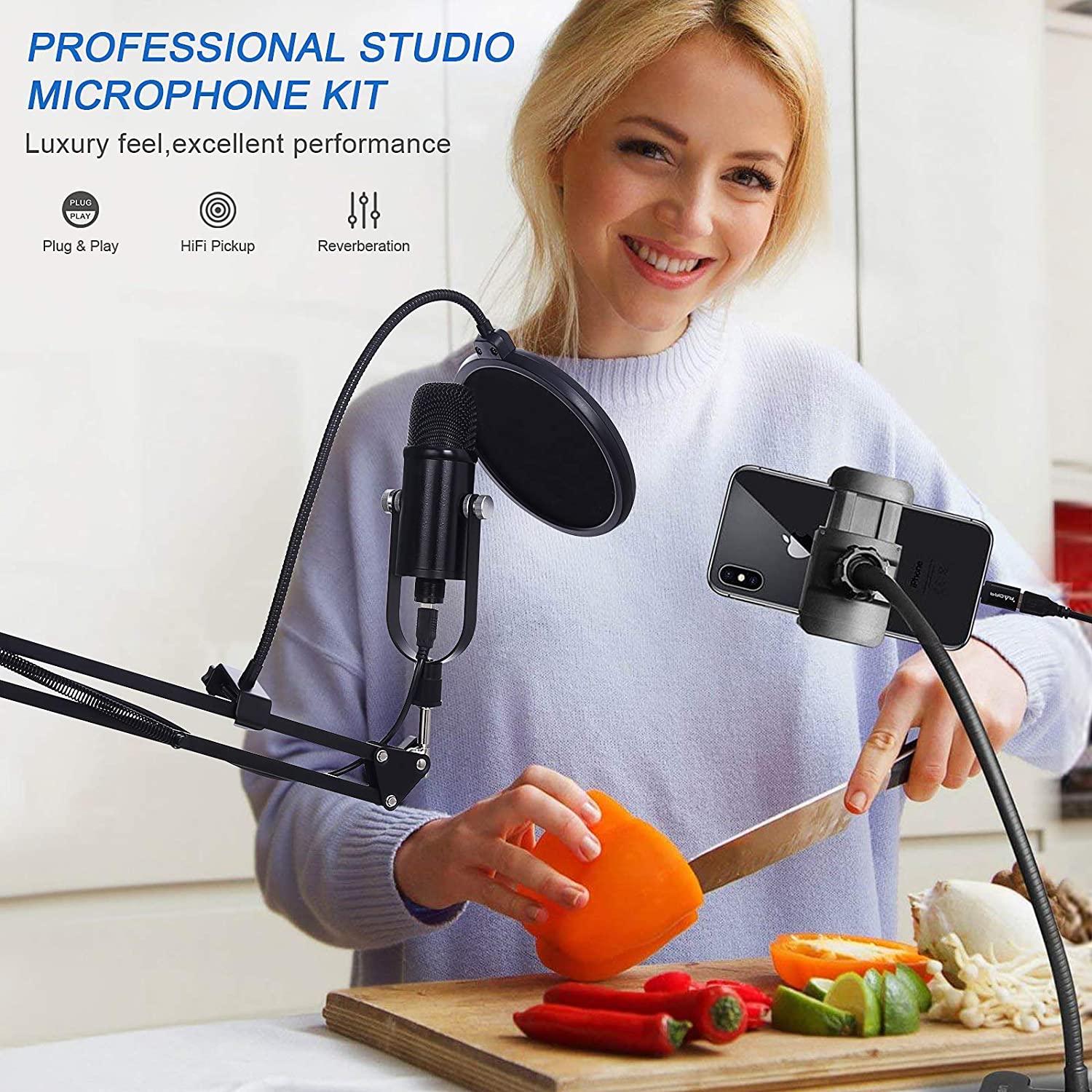 BM86 USB Condenser Microphone  - đánh giá và giá Pc Gaming Youtubers