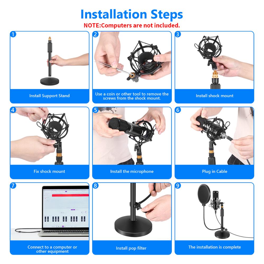 Neewer USB Microphone Kit-Plug - đánh giá và giá Pc Gaming Youtubers