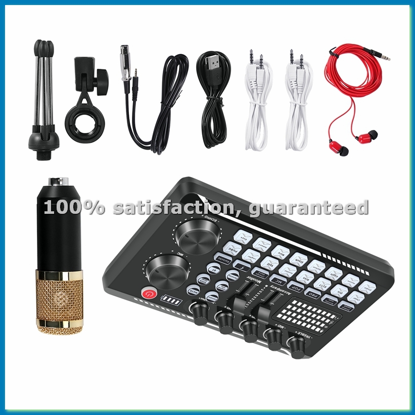 F998 Sound Card Kit,BM-800 Mic - đánh giá và giá Pc Gaming Live Streaming